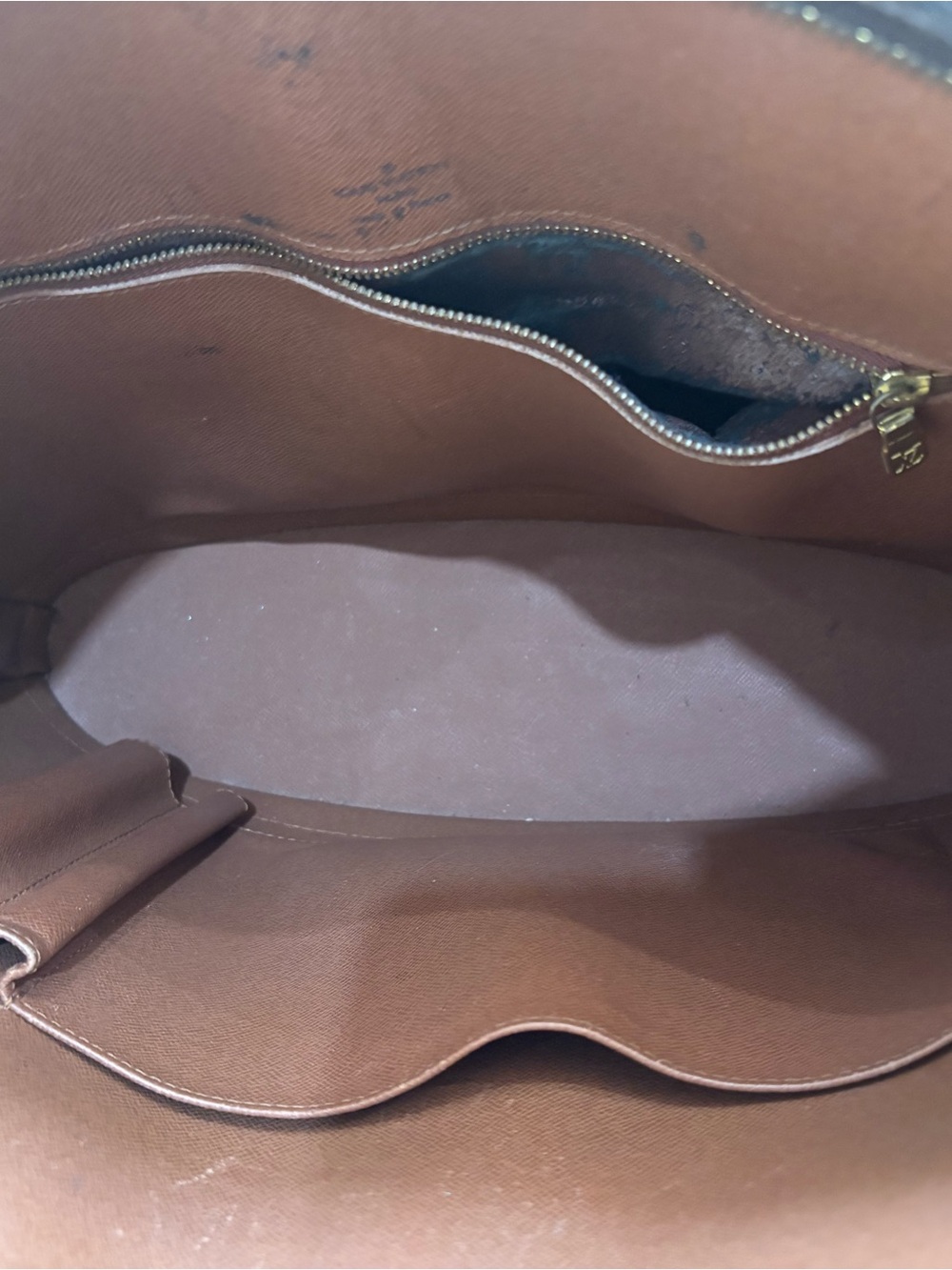 Louis Vuitton Brown Monogram Canvas Tote with Tan Leather Trim - Picture 13 of 13